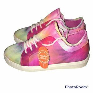 Wonder Nation Little Girls Tie Dye Sneakers Size 3 Fun Colorful New